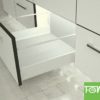 „TEN“ drawer H-90+X mm with 1 pair of railings