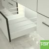 „TEN“ drawer H-90+X mm with 2 pairs of railings