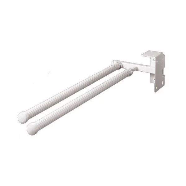 Built-in towel rail with 2 bars