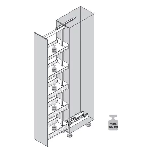 System 495 with shelves LIBELL FIORO 5