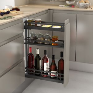 Pull-out bottle side runners FLAT