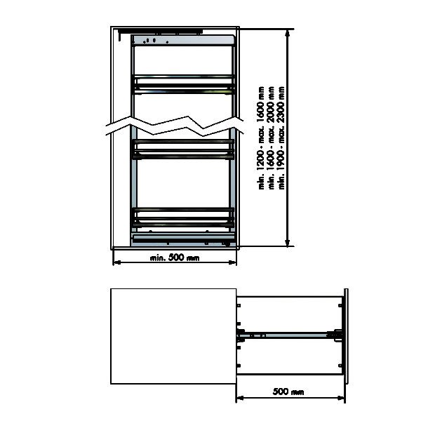 Pull-out frame FLAT "Menage confort"