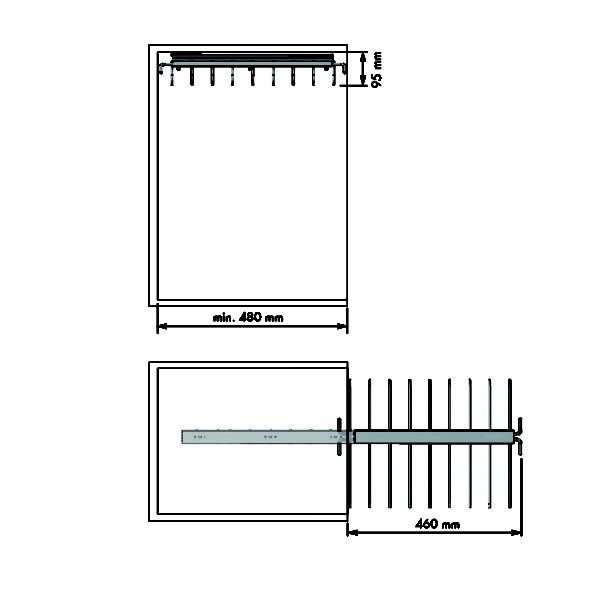 Pull-out trouser holder 2