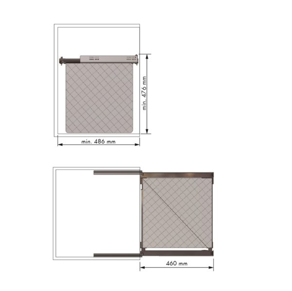 Pull-out laundry basket "Menage confort"