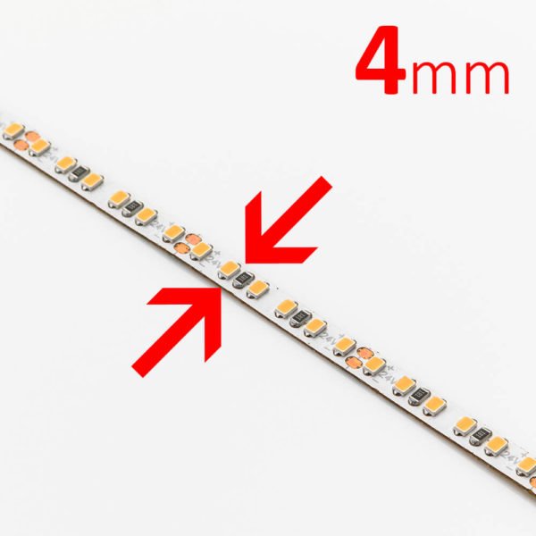 LED strip, 4mm flexstrip, 24V, 9,6W, 760Lm/m, 120 LED/m