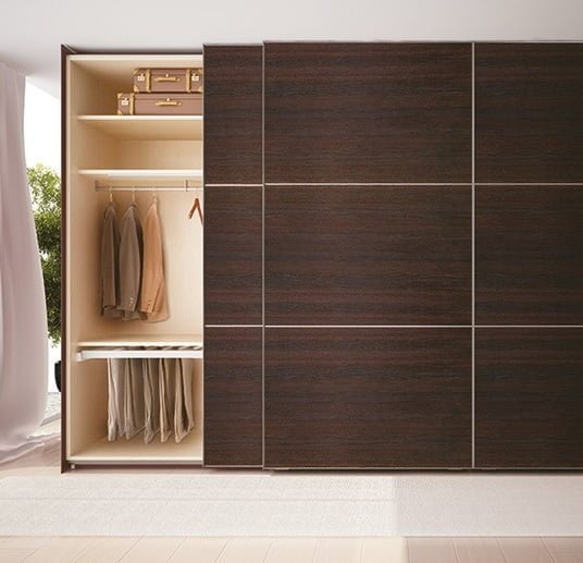 Cinetto PS48 System for Wardrobes with Overlapping Sliding Doors