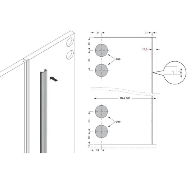 Folding doors system PS11 5