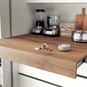 Oplà – Pull-out worktop flush with cabinet top