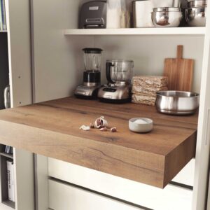 Oplà Folding – pull-out worktop flush with top