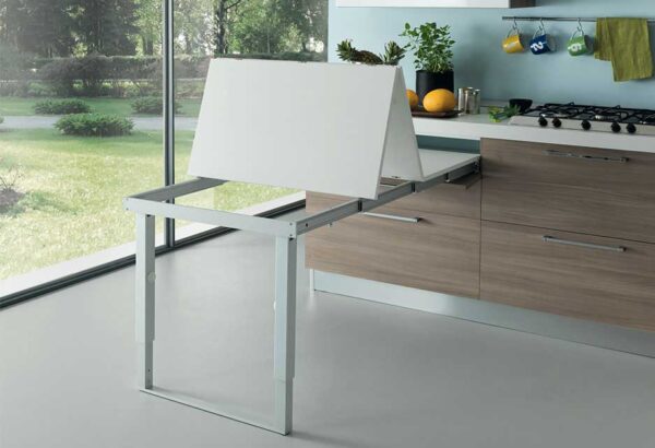 Party – Double-leg pull-out table from a drawer