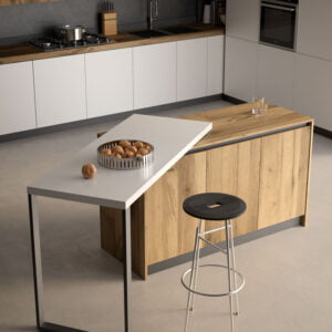 Sestante – Sliding and revolving table top with legs