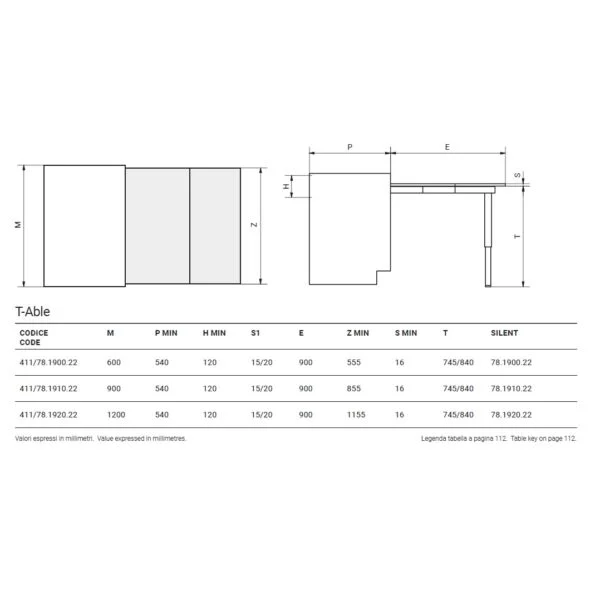 T-Able / T-Able XL – pull-out table from a drawer