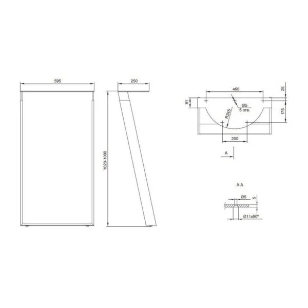 TELESCOPIC LEG EUCLIDE + SFERA