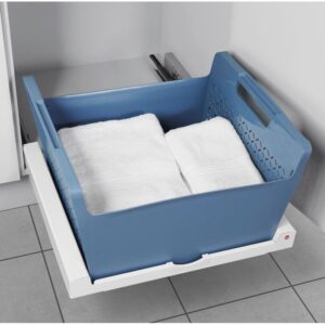 PULL-OUT SHELF WITH PLASTIC BASKET FOR LAUNDRY