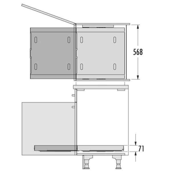 PULL-OUT SHELF WITH PLASTIC BASKET FOR LAUNDRY 4