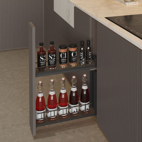 Pull-out bottle side runners COMPACT 2