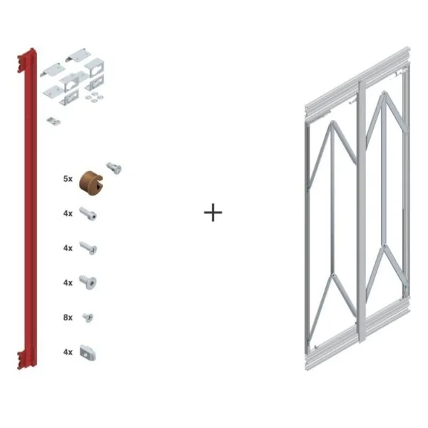 Cinetto PS66 Sliding system for retractable wooden doors 5